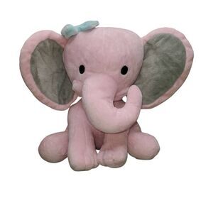 Bedtime Originals Twinkle Toes Pink Elephant Plush Hazel Stuffed Animal Toy.